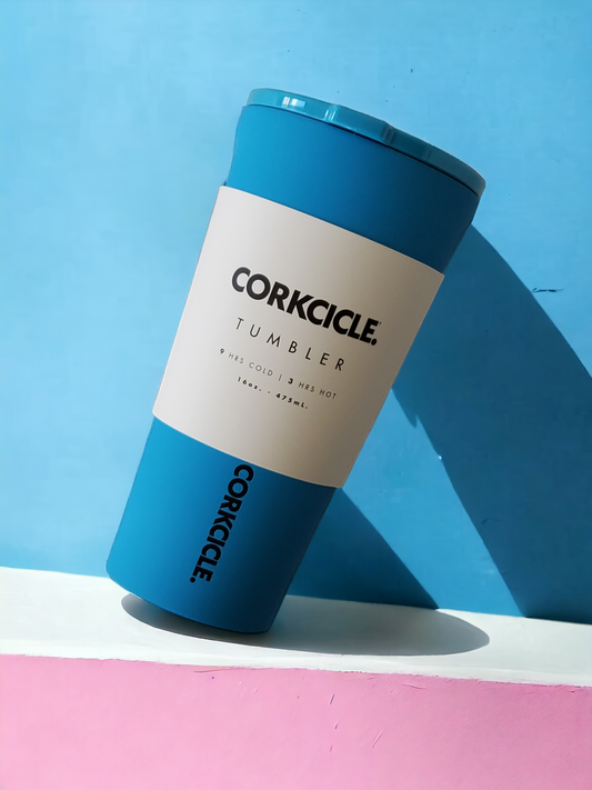 Neon Blue Matte Tumbler